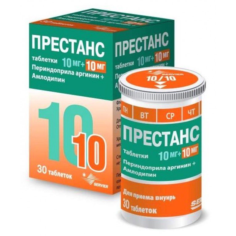 Servier (Ireland) Industries Ltd. Престанс 10 мг/10мг 30шт таблетки
