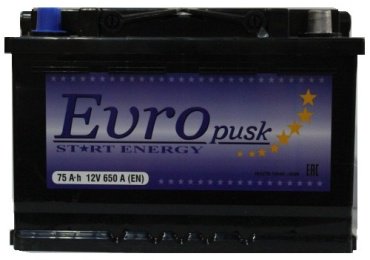 Аккумулятор Europusk 6СТ-75Ah -/+