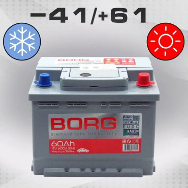 Аккумулятор BORG 00-94548 Аккумулятор 6СТ-60АН -/+ 60 обратная купить,NaN
