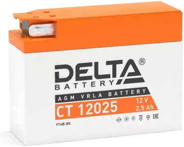 Аккумулятор DELTA CT 12025 2.5 Ач боковая
