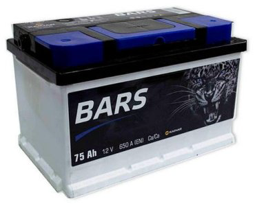 Аккумулятор BARS 6СТ-75Ah -/+