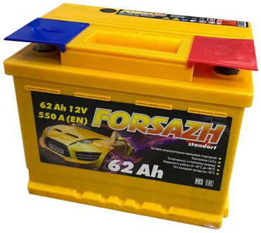 Аккумулятор FORSAZH 6CT-62Ah -/+