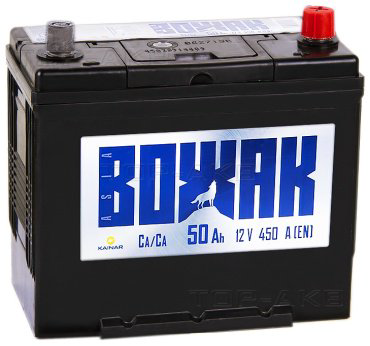 Аккумулятор ВОЖАК 6CT-50Ah -/+