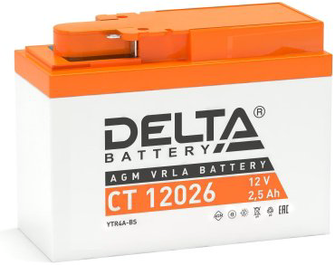 Аккумулятор DELTA CT-12026 2.5Ah -/+ купить,NaN