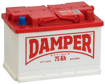 Аккумулятор Damper 6СТ-75Ah -/+