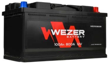 Аккумулятор WEZER 6CT-100Ah -/+