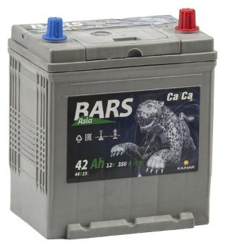 Аккумулятор Bars 6СТ-42Ah Asia Jis -/+ купить,NaN