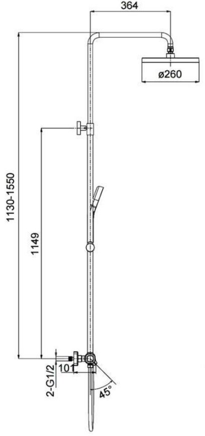 Gappo душевая стойка G2495-76 - ForteMarket Gappo душевая стойка G2495-76 купить,94020