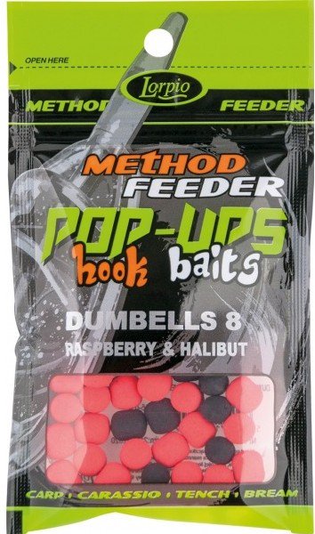 Бойлы Lorpio Hook Baits Pop-ups Dumbells Rasberry & Halibut 10mm купить,NaN