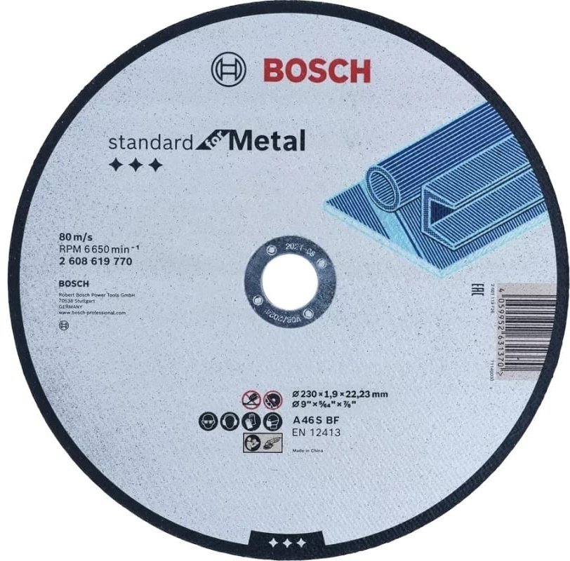Диск отрезной по металлу 230x22.2х1.9 мм, Bosch 2608619770