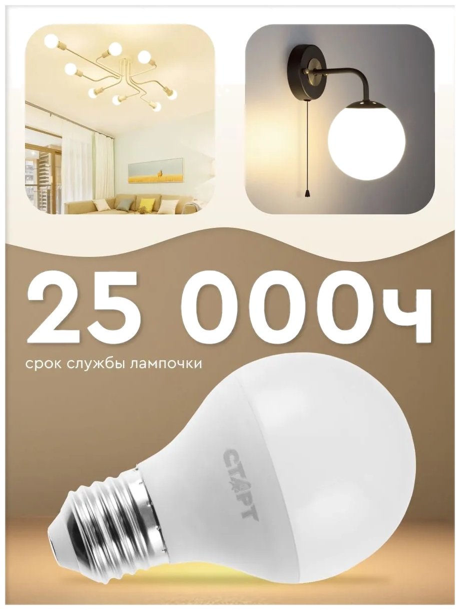 СТАРТ 11W E27, светодиодная, нейтральный белый