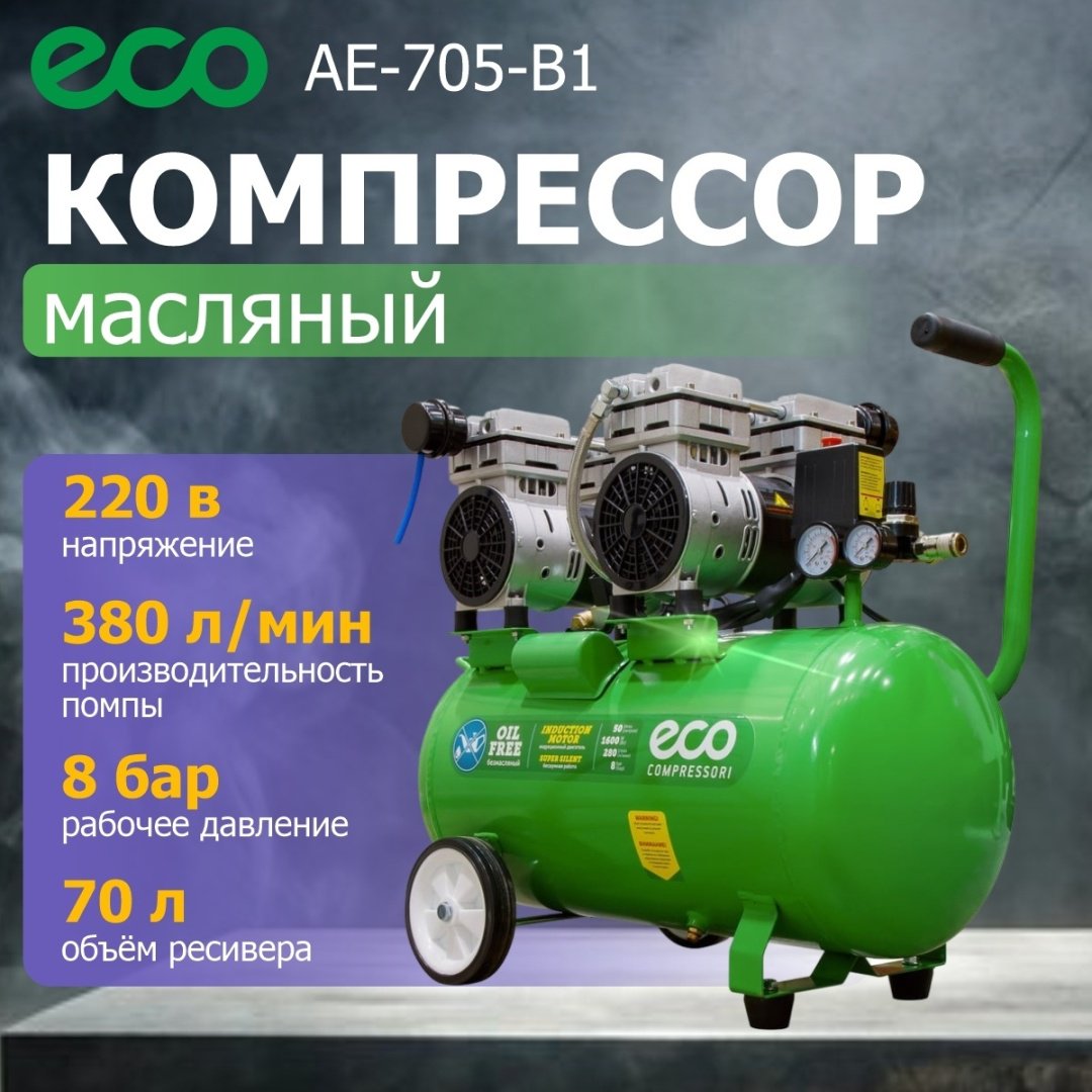 Компрессор безмасляный ECO AE-50-OF1 купить,127880