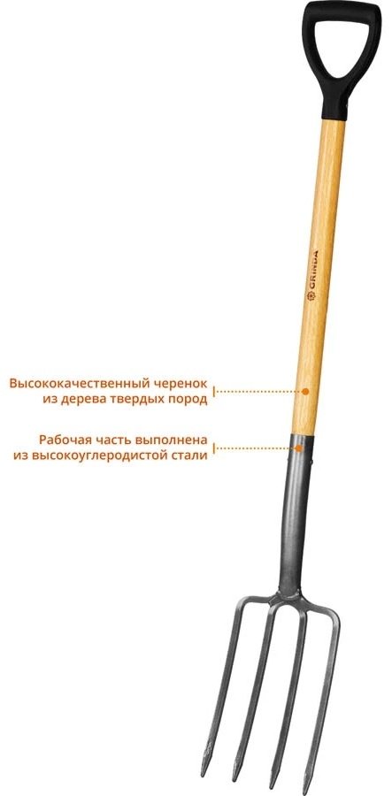 Вилы GRINDA 1200 см металл, пластик, дерево купить,12480