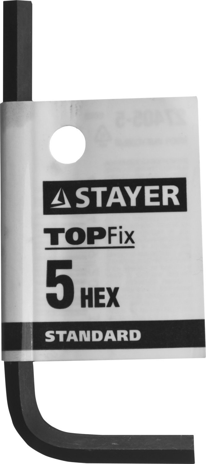 Шестигранный ключ Г-образный STAYER арт.27405-5, 1 шт