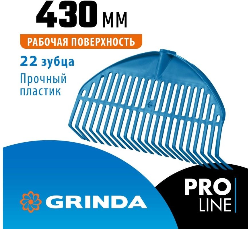 Грабли GRINDA 21 см пластик, без ручки купить,1380