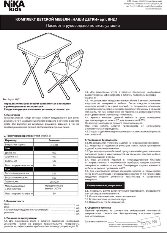 Nika КНД1/ГЛ комплект, 60x45x58 см, голубой купить,16100