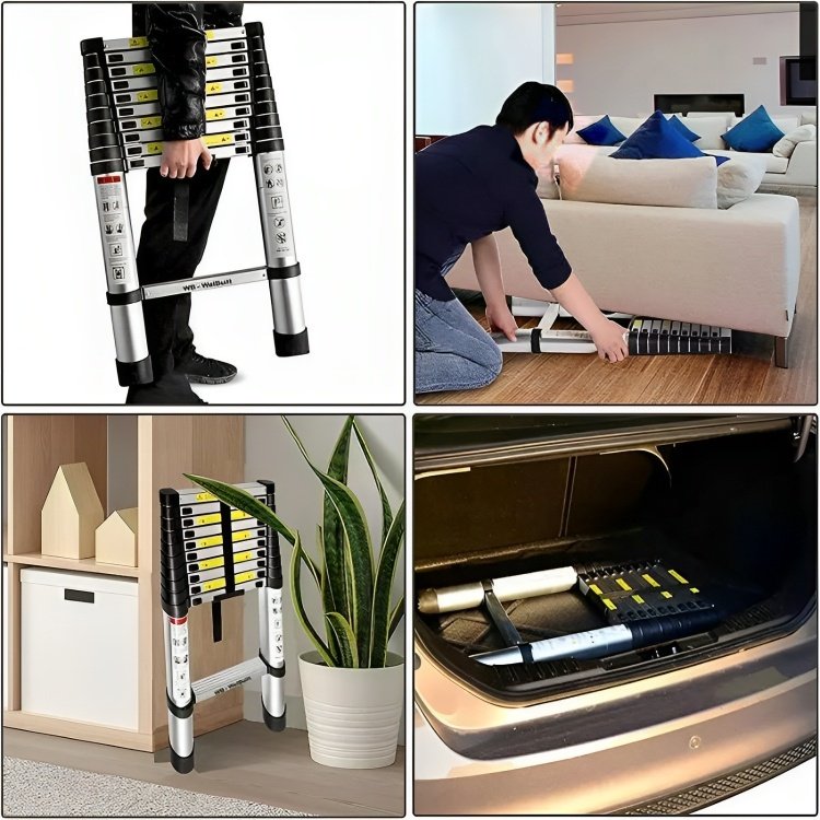 PROFSET лестница телескопическая DLT206B, 200 см