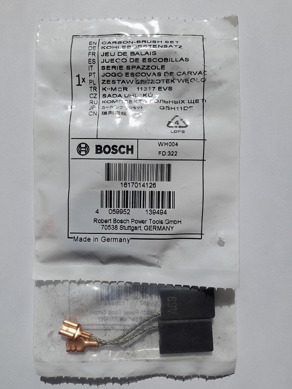 1617014126 Набор угольных щеток для GBH 10 DC, GBH 11 DE, GSH 10 C, GSH 11 E купить,5450