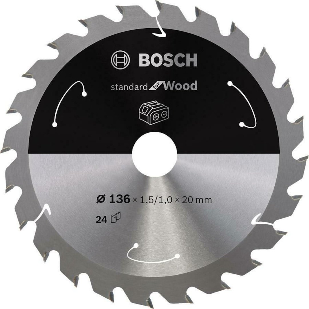 Пильный диск по дереву Bosch 2608837668, 136x20 мм, 24Т купить,11043