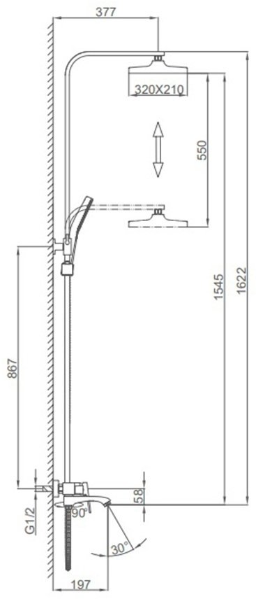 Frap душевая стойка F2476-6 купить,92150