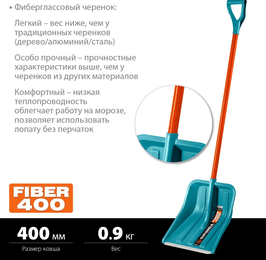 Лопата GRINDA PROLine FIBER-400 39941 142.5 см купить,6990