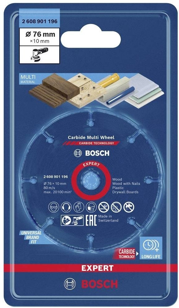 Диск отрезной по дереву 76x10х1 мм, Bosch 2608901196 купить,6626