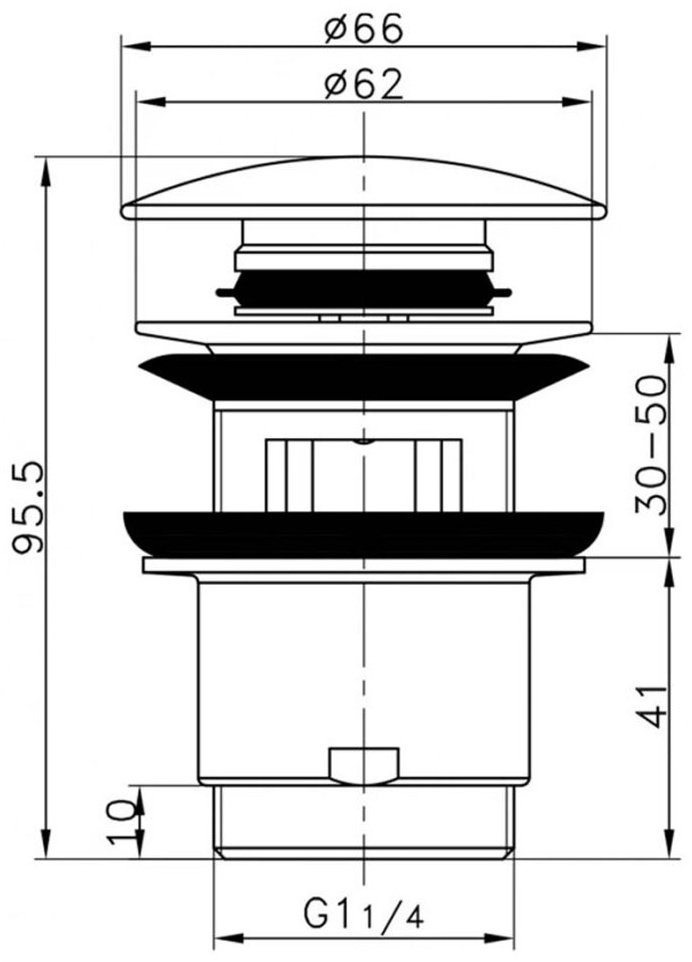Донный клапан с переливом Frap F60 1 1/4 купить,7010