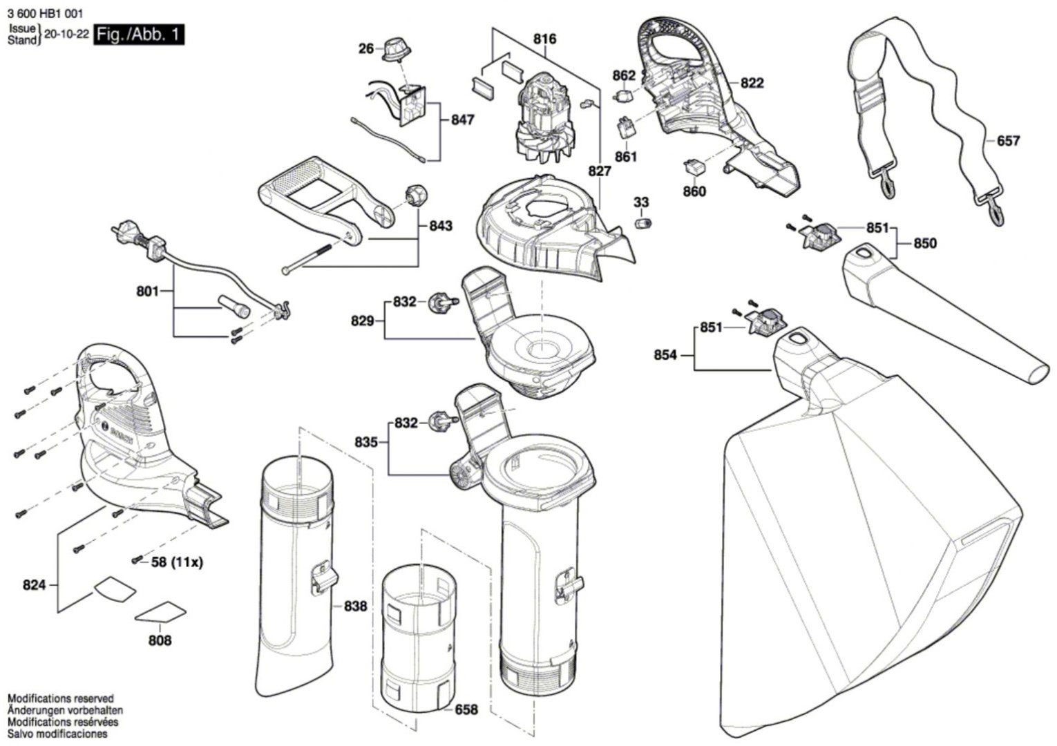 Корпус прибора для воздуходувки BOSCH f016f05650, купить,21420