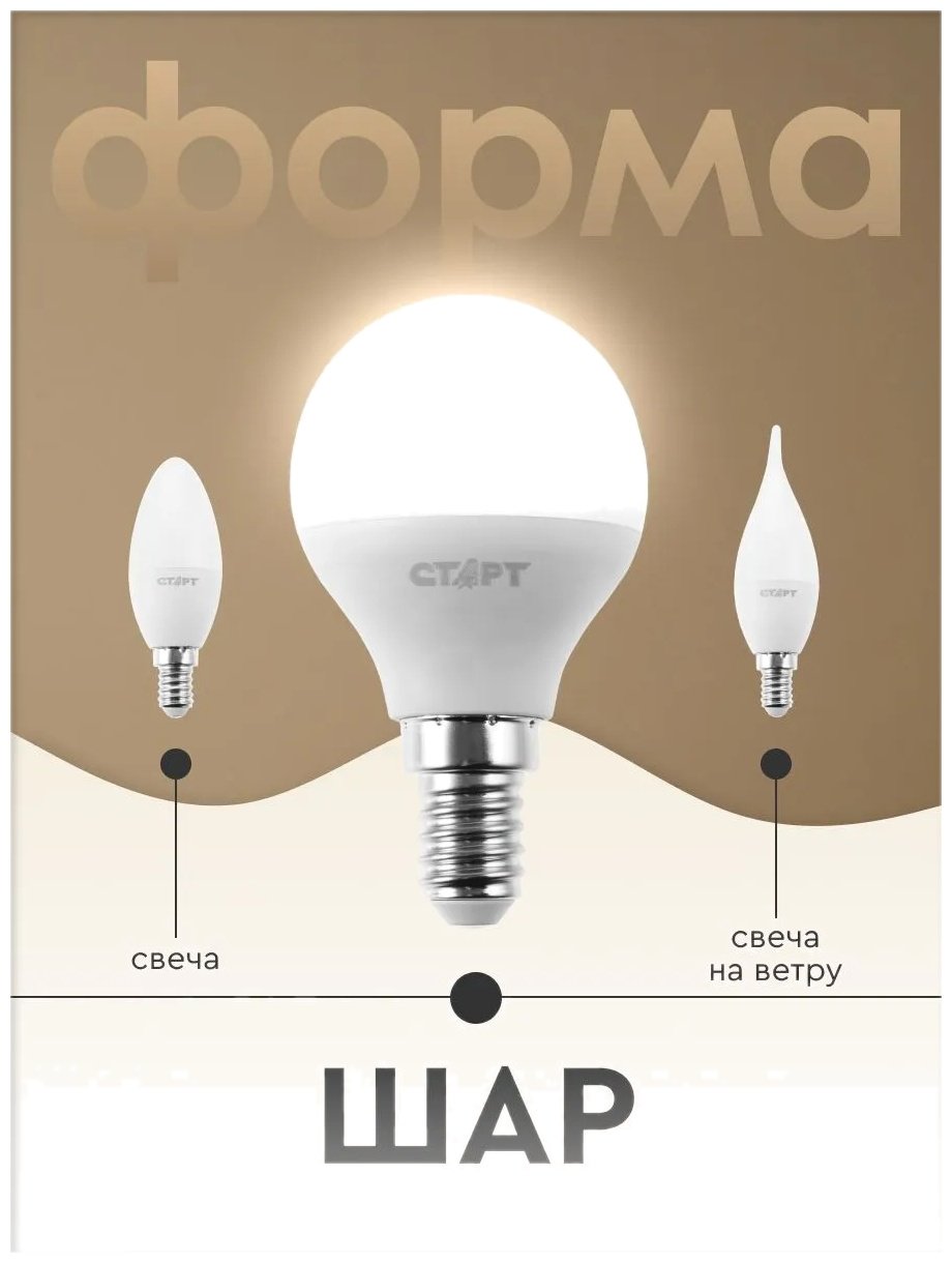 СТАРТ 11W E14, светодиодная, нейтральный белый