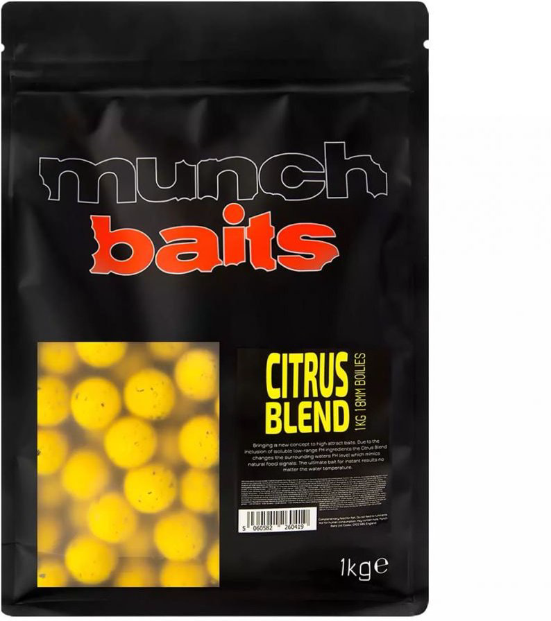 Бойлы Munch Baits Citrus Blend Boilies 18 mm 1kg купить,NaN