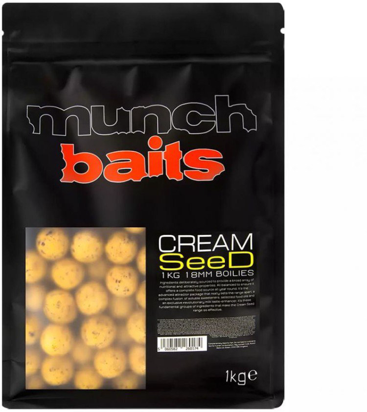 Бойлы Munch Baits Cream Seed Boilies 18mm 1kg купить,NaN