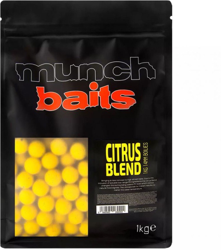 Бойлы Munch Baits Citrus Blend Boilies 14mm 1kg купить,NaN