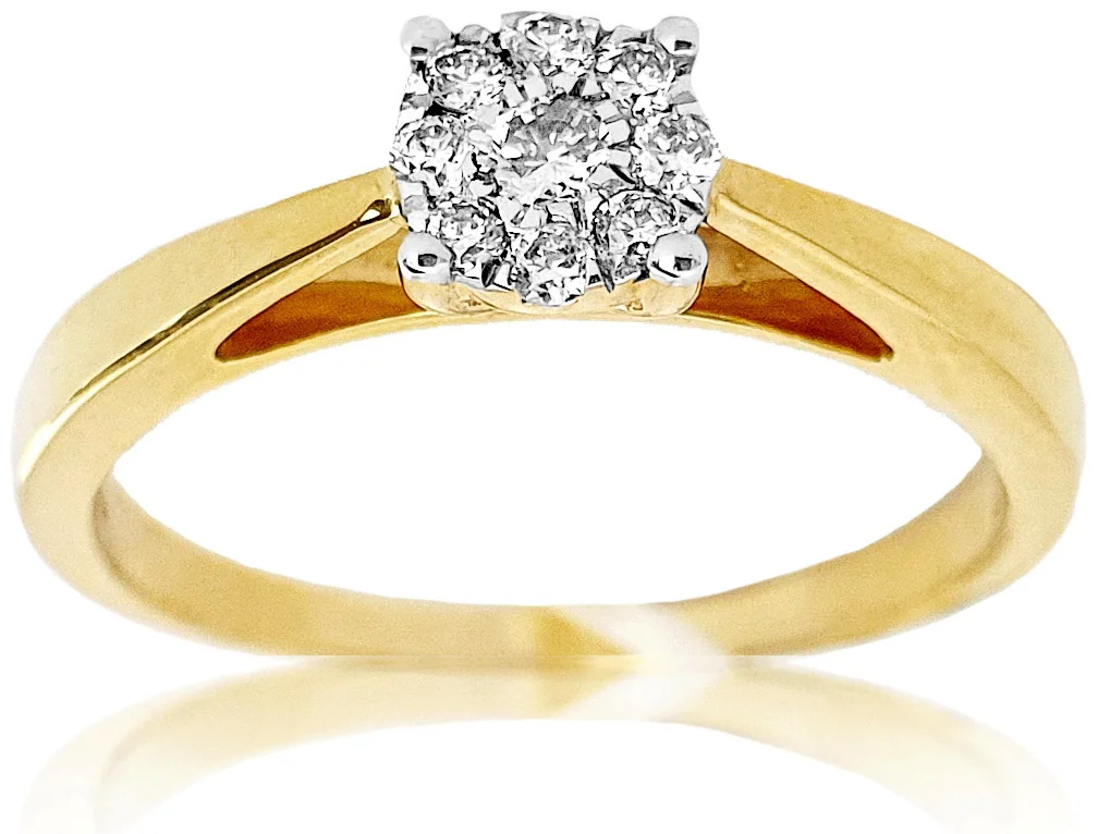 Кольцо Goldos SDR1864-14 17р 2,75гр 0,16ct. купить,NaN