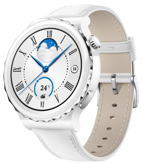 Смарт часы Huawei Watch GT3 Pro FRG-B19 42mm White Leather Strap