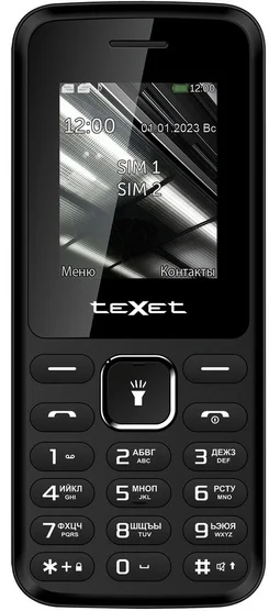 Мобильный телефон TEXET TM-B118 черный