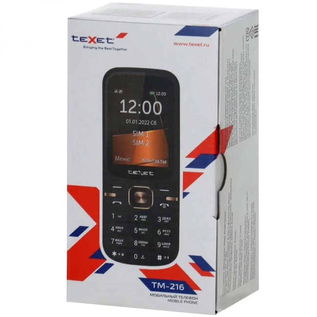 Мобильный телефон Texet TM-216 Black купить,NaN