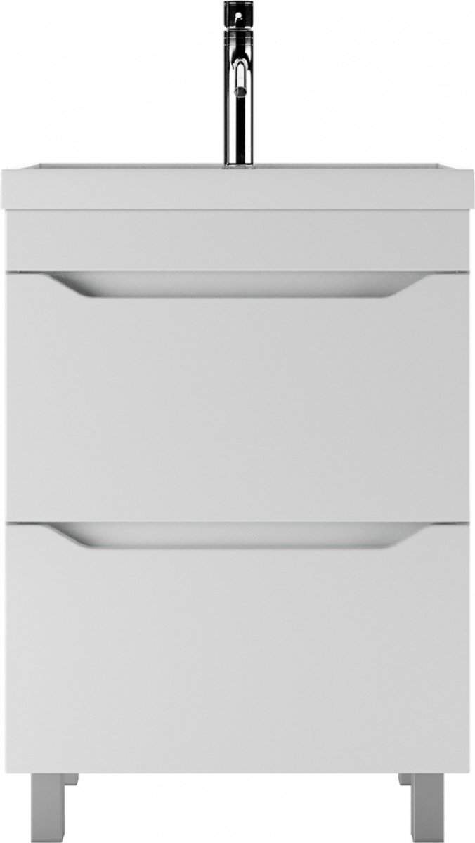 Тумба с раковиной KABINKA.KZ Bazis 60 Ева, 59x71.6x44.5 см, белый