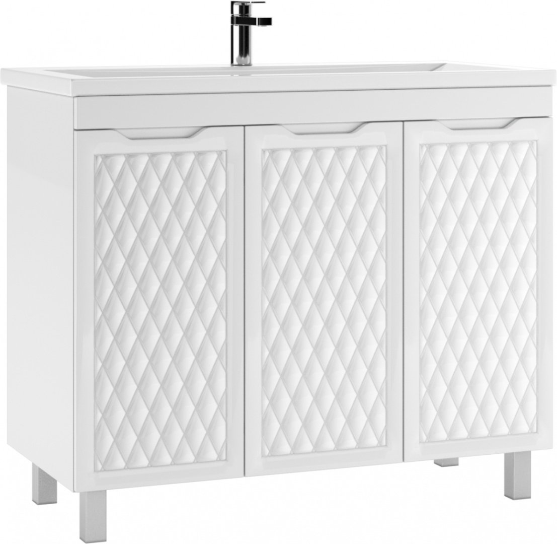 Тумба с раковиной KABINKA.KZ D37012T, 98.4x82x47 см, белый