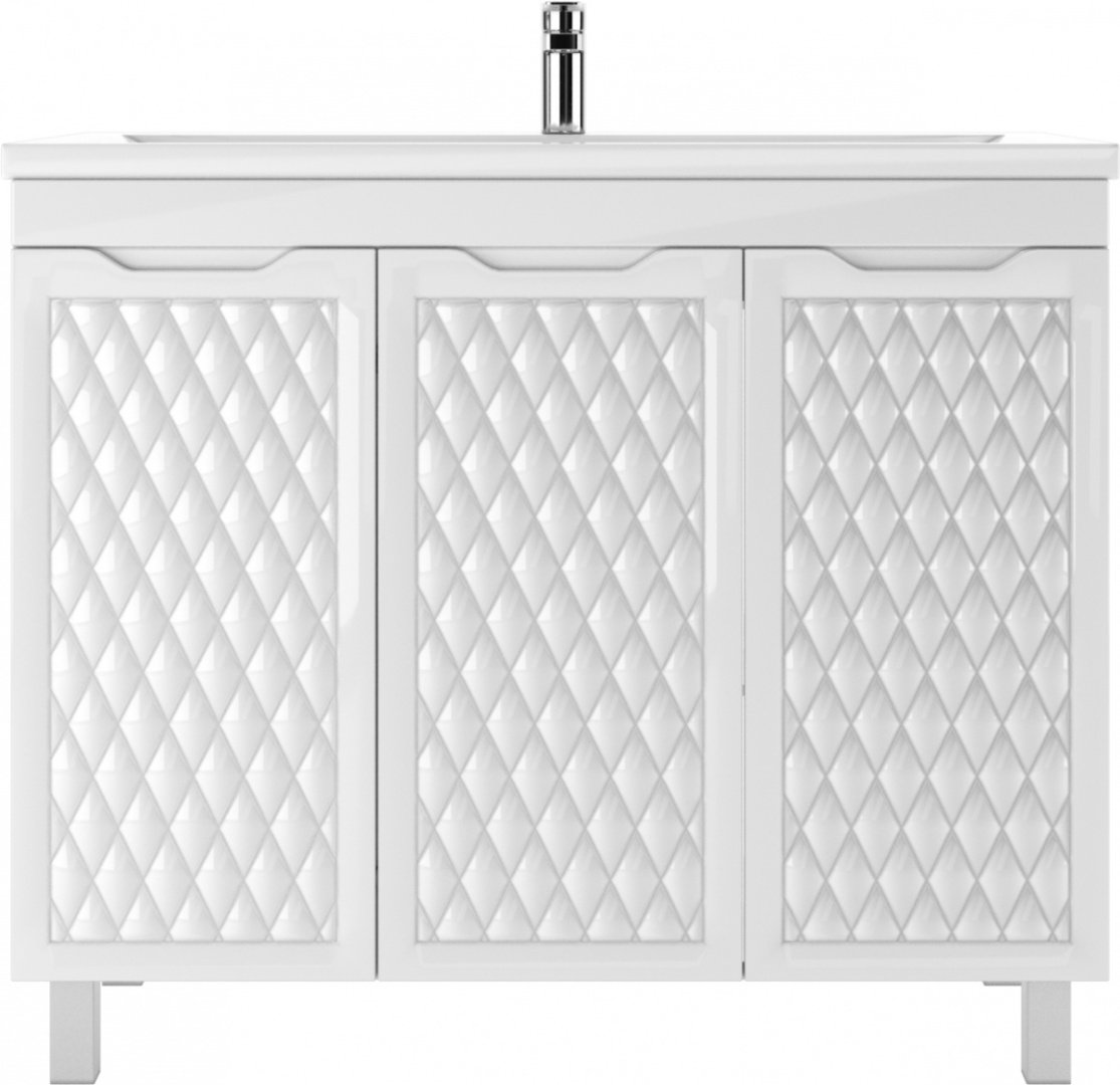 Тумба с раковиной KABINKA.KZ D37012T, 98.4x82x47 см, белый