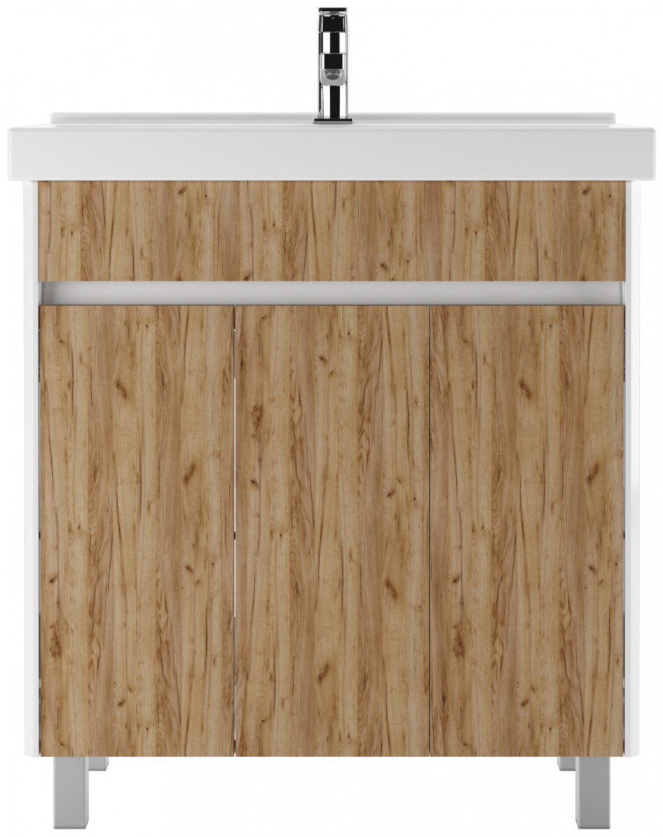 Тумба с раковиной KABINKA.KZ Байтерек, 76.5x82x43 см, белый, коричневый купить,NaN