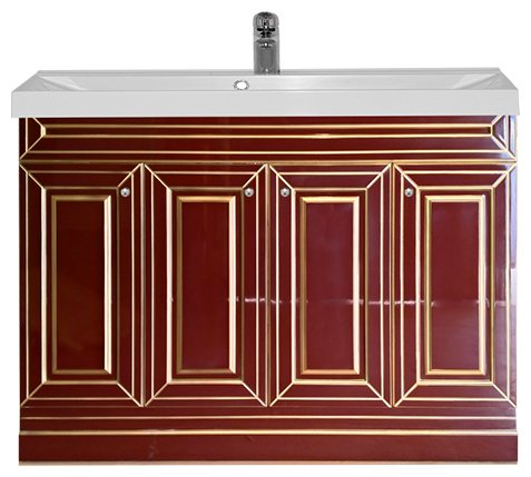 Тумба с раковиной KABINKA.KZ Vena -120, 120x82.5x46 см, бордовый