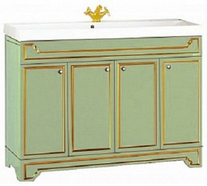 Тумба с раковиной KABINKA.KZ Praga-120, 120x83x48 см, зеленый
