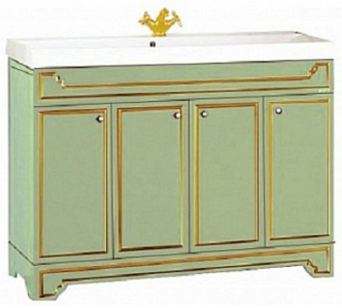 Тумба с раковиной KABINKA.KZ Praga-120, 120x83x48 см, зеленый купить,NaN