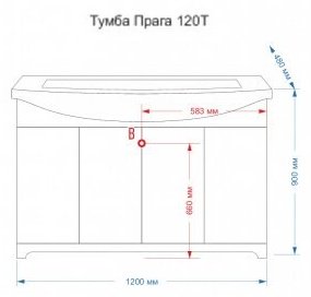 Тумба с раковиной KABINKA.KZ Praga-120, 120x83x48 см, зеленый