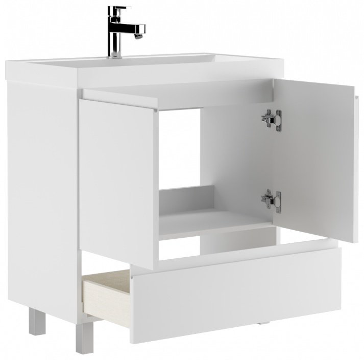 Тумба с раковиной KABINKA.KZ Байтерек , 79x71.6x42.6 см, белый купить,NaN