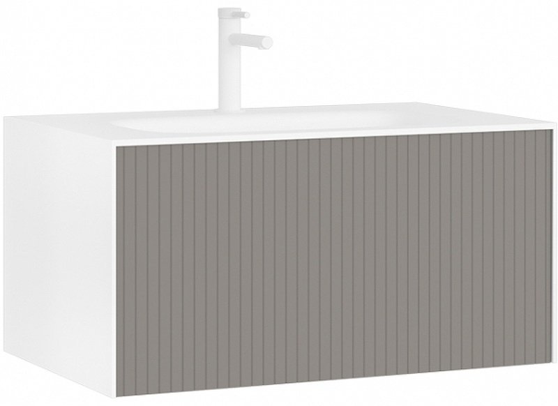 Тумба с раковиной Cube 80 3000373, 80x40x49 см, серый