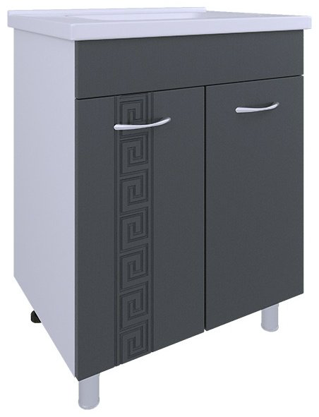 Тумба с раковиной AVK Афина 2 двери, 70x70x47 см, белый, серый купить,NaN