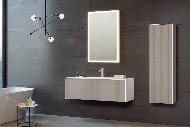 Тумба с раковиной Cube 80 3000373, 80x40x49 см, серый