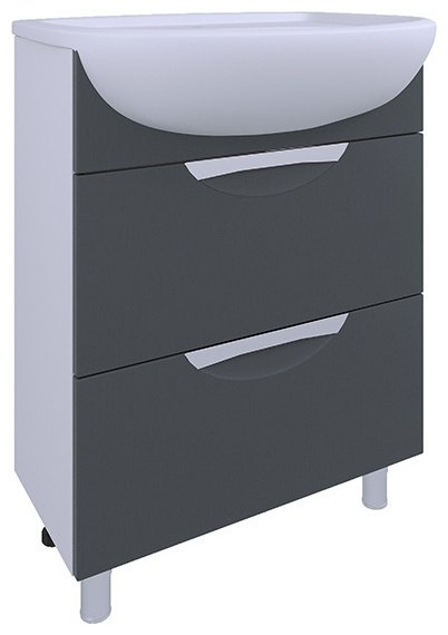 Тумба с раковиной AVK Верона, 80x70x45 см, белый, серый