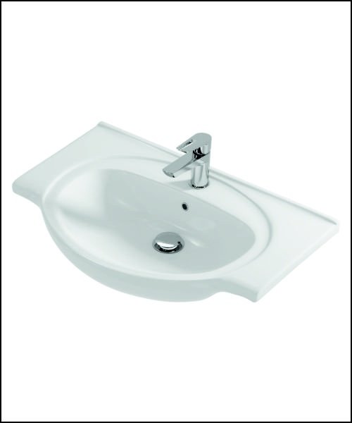 Тумба с раковиной AVK Верона, 80x70x45 см, белый, серый